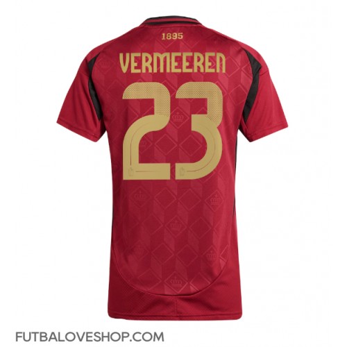 Dres Belgicko Arthur Vermeeren #23 Domáci pre Ženy ME 2024 Krátky Rukáv
